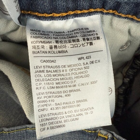 Levis 514 Jeans Mens 34x34 Blue Straight Fit Slim Leg Classic Cotton Distressed - Picture 5 of 9